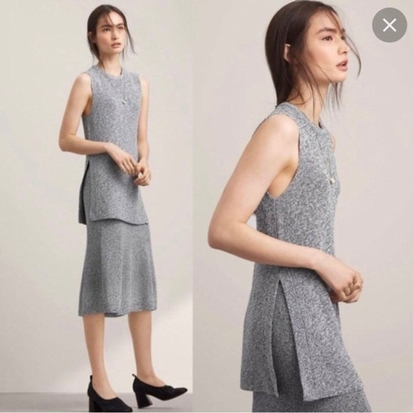 Wilfred Aritzia Palmier Sleeveless Split Hem Long Tunic Knit Sweater Top Size XS - Picture 2 of 16